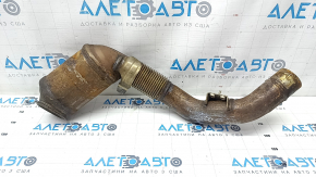 Intake pipe with catalytic converter right BMW X7 G07 19-22 N63 rusty