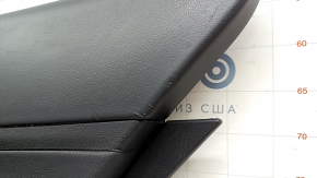 Door trim card rear right Mercedes W167 GLE 350 450 20-23 leather black, insert glossy gray, Burmester, without curtain, without plug, scratches, tears
