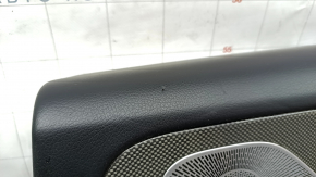 Door trim card rear right Mercedes W167 GLE 350 450 20-23 leather black, insert glossy gray, Burmester, without curtain, without plug, scratches, tears