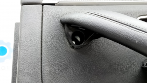 Door trim card rear right Mercedes W167 GLE 350 450 20-23 leather black, insert glossy gray, Burmester, without curtain, without plug, scratches, tears