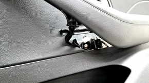 Door trim card front right Mercedes W167 GLE 350 450 20-23 leather black, insert glossy gray, Burmester, without curtain, without plugs, leather tears, scratches