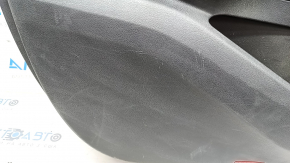 Door trim card front left Mercedes W167 GLE 350 450 20-23 leather black, insert glossy gray, Burmester, without curtain, without plugs, leather tears, scratches
