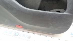 Door trim card front left Mercedes W167 GLE 350 450 20-23 leather black, insert glossy gray, Burmester, without curtain, without plugs, leather tears, scratches