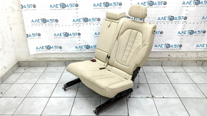 Rear row of seats 2nd row left BMW X7 G07 19-22 without airbag, electric, heated, leather, Canberra-beige, Comfort, driftwood, non-working electrics, dry cleaning, defective headrest leather, no parts