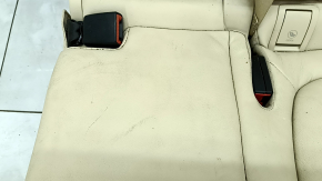 Rear row of seats 2nd row left BMW X7 G07 19-22 without airbag, electric, heated, leather, Canberra-beige, Comfort, driftwood, non-working electrics, dry cleaning, defective headrest leather, no parts