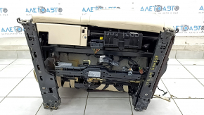 Rear row of seats 2nd row left BMW X7 G07 19-22 without airbag, electric, heated, leather, Canberra-beige, Comfort, driftwood, non-working electrics, dry cleaning, defective headrest leather, no parts