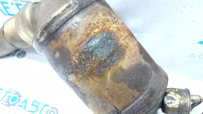 Intake pipe with catalytic converter left BMW X7 G07 19-22 N63 rusty, with lambda probe, lambda protection is dented