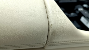 Central console armrest BMW X7 G07 19-22 leather with heating, Mokka/Canberra-beige, tears, scratches, for dry cleaning