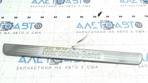 Outer door sill trim front right Mercedes W167 GLE 350 450 20-23 chrome with backlight, broken guides, scratches