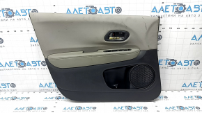 Door trim card front left Honda HR-V 16-22 black with gray insert, for dry cleaning, scratches