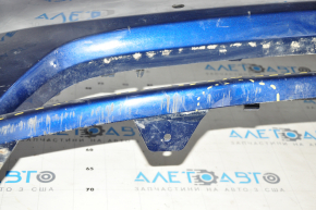 Tesla Model Y 20 bare front bumper - for 6 parking sensors, blue, broken mount, dented, scratches