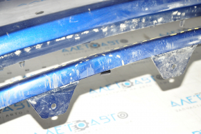 Tesla Model Y 20 bare front bumper - for 6 parking sensors, blue, broken mount, dented, scratches