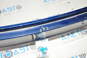 Rear bumper bare top Tesla Model Y 20- blue PPSB, for 6 parking sensors, broken fasteners, dented