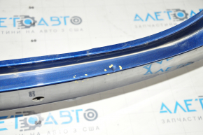 Rear bumper bare top Tesla Model Y 20- blue PPSB, for 6 parking sensors, broken fasteners, dented