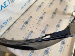 Rear bumper bare top Tesla Model Y 20- blue PPSB, for 6 parking sensors, broken fasteners, dented