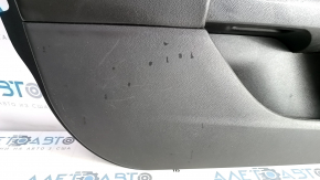 Door trim card front left Ford Fusion mk5 13-16 black with black insert cloth, armrest leather, molding gray gloss, dents, bumps, scratches