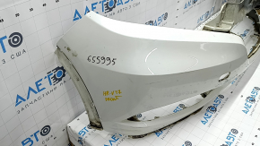 Front bumper bare Honda HR-V 16-18 white, dented, scratches