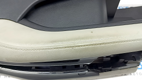 Central console armrest and cup holders Honda HR-V 16-22 grey leather, dry cleanable, scratches, broken armrest mount