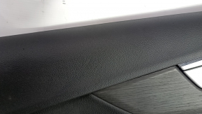 Door trim card rear left Audi A5 F5 17-19 5D leather black, insert under black wood, Bang and Olufsen, butts