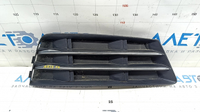 Front bumper grille right Audi A4 B9 17-19 without radar, chrome, sand