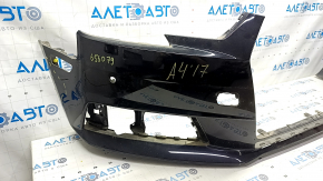 Bare front bumper Audi A4 B9 17-19 without washers, for 4 parking sensors, black, broken mount, scratches