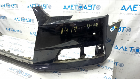 Bare front bumper Audi A4 B9 17-19 without washers, for 4 parking sensors, black, broken mount, scratches
