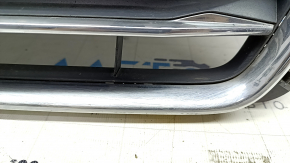Radiator grille assembly Audi A4 B9 17-19 with emblem, quattro, for parking sensors, light chrome, sand