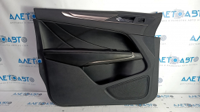Door trim card front left Lincoln MKC 15- black leather, armrest leather, creased, butt, scratches, broken fastener