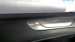 Door trim card front left Lincoln MKC 15- black leather, armrest leather, creased, butt, scratches, broken fastener