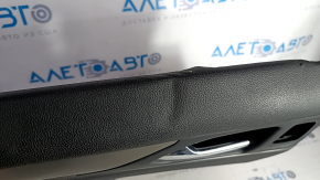 Door trim card front left Lincoln MKC 15- black leather, armrest leather, creased, butt, scratches, broken fastener