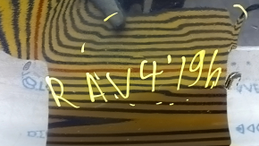 Naked trunk door with glass Toyota Rav4 19- electric, black 218, painted blue 0.35, dents, scratches on glass