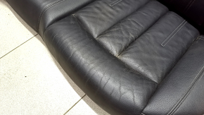 Rear row of seats 2nd row Audi A4 B9 17-19 leather, black, worn leather, cracks