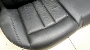 Rear row of seats 2nd row Audi A4 B9 17-19 leather, black, worn leather, cracks