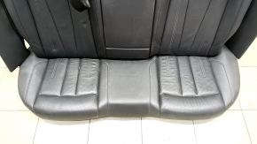 Rear row of seats 2nd row Audi A4 B9 17-19 leather, black, worn leather, cracks