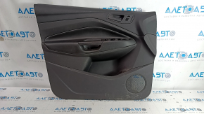 Door trim card front left Ford Escape MK3 17-19 rest, black, armrest leather, scratches, dent, for cleaning