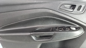 Door trim card front left Ford Escape MK3 17-19 rest, black, armrest leather, scratches, dent, for cleaning