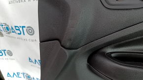 Door trim card front right Ford Escape MK3 17-19 rest, black, armrest leather black, chrome handle, scratches, abrasions, dent, bump