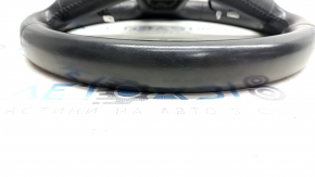 Bare steering wheel Audi A4 B9 17 - leather, black, scratches, bumps