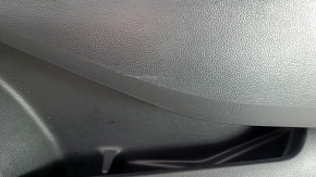 Door trim card front right Ford Edge 15-18 black leather, armrest leather, bumps, scratches, whitened plastic