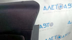 Door trim card front right Ford Edge 15-18 black leather, armrest leather, bumps, scratches, whitened plastic
