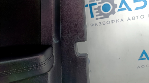 Door trim card front right Ford Edge 15-18 black leather, armrest leather, bumps, scratches, whitened plastic