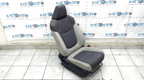 Passenger seat Toyota Rav4 19- without airbag, mechanical, heated, cloth, combined gray, torn, for dry cleaning