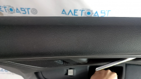 Door trim card front right Ford Edge 15-18 black leather, armrest leather, bumps, scratches, nicks