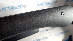 Door trim card front right Ford Edge 15-18 black leather, armrest leather, bumps, scratches, nicks