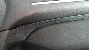 Door trim card front right Ford Edge 15-18 black leather, armrest leather, bumps, scratches, nicks