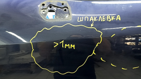 Door bare front left Toyota Rav4 19- black 218, painted blue, made, pokes