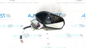 Side mirror right Lincoln MKZ 13-16 12 pins, BSM, turn signal, graphite UH+chrome