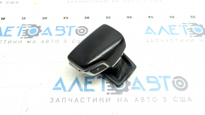 Gear knob Audi A4 B9 17- with upper cover, leather, black, scratches