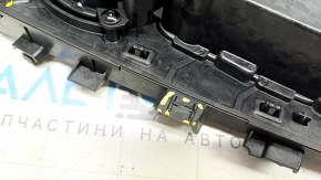 Center console trim with cup holders Audi A4 B9 17-19 black, broken fasteners, scratches
