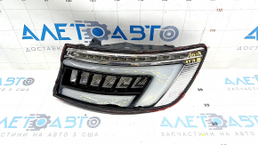 External wing light right Audi A4 B9 17-19 sedan LED, without glass, cracks, for spare parts